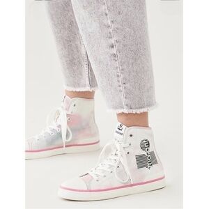 ISABEL Marant Benkeen Women’s Tie Dye Ombre Canvas High Top Sneakers Size 8